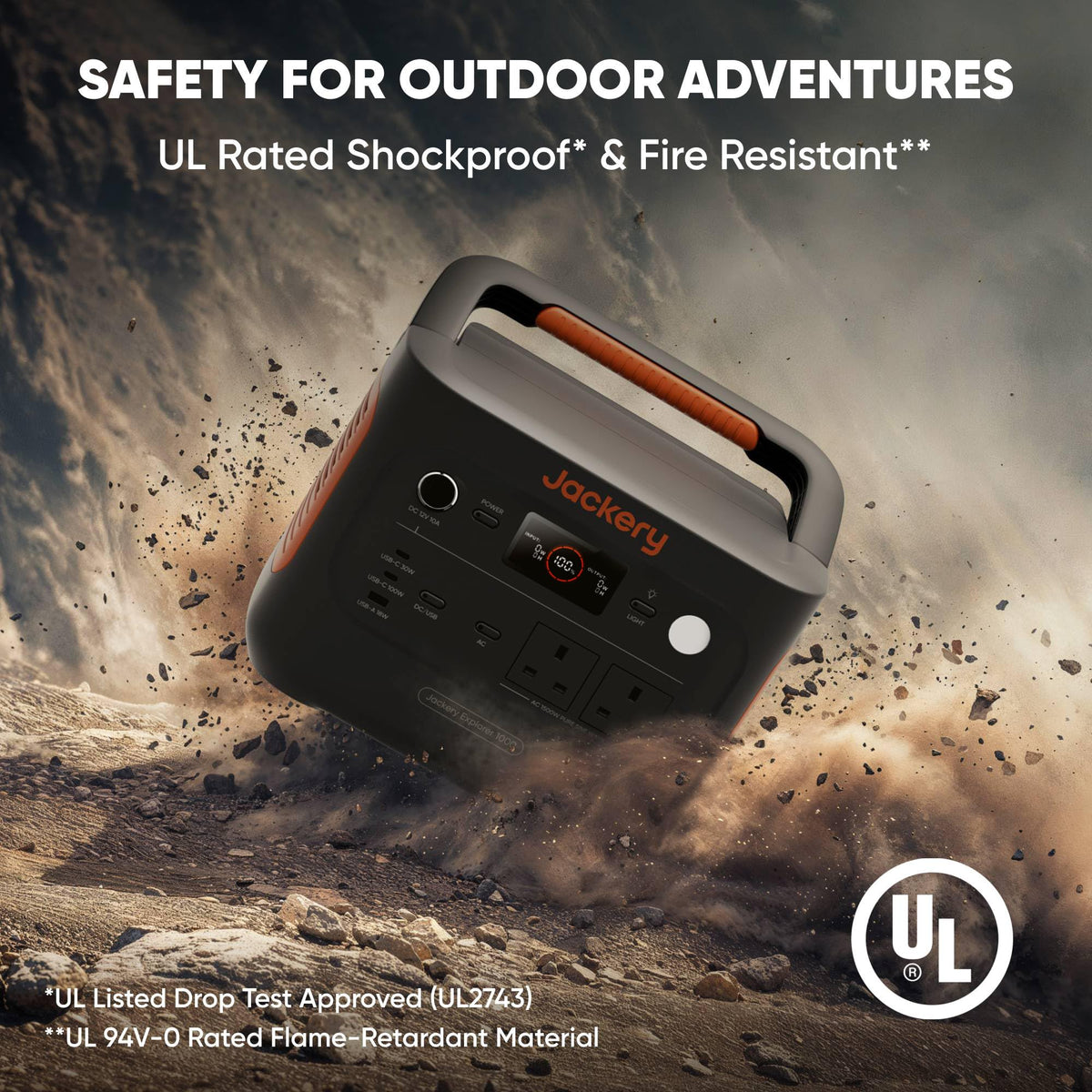1070Wh 1500W Portable Power Station — LiFePO4 Battery for Home Backup & Camping