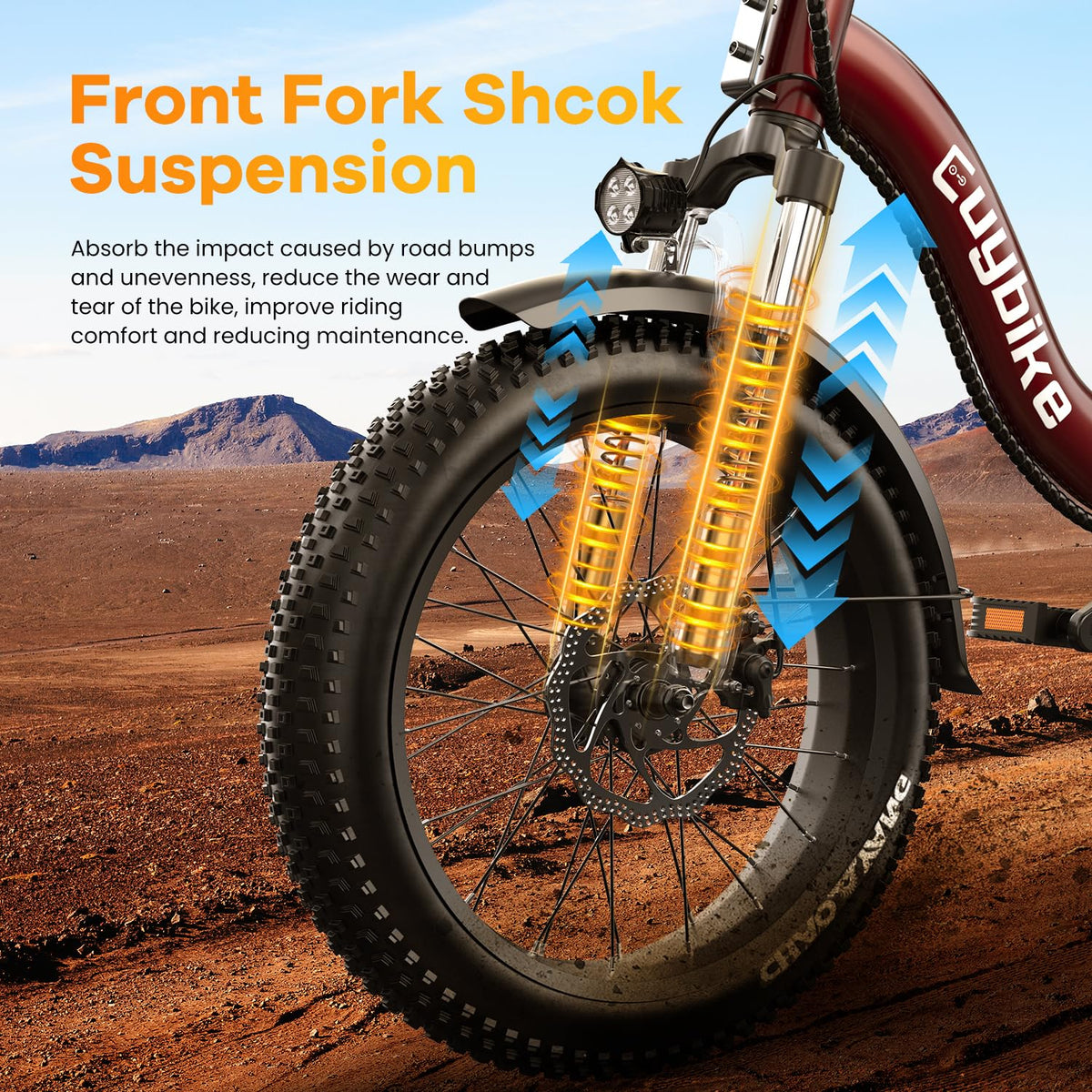 EUYBIKE Folding Electric Bike — 1000W Peak Motor, 48V 20Ah Battery, 20" Fat Tire, Off-Road