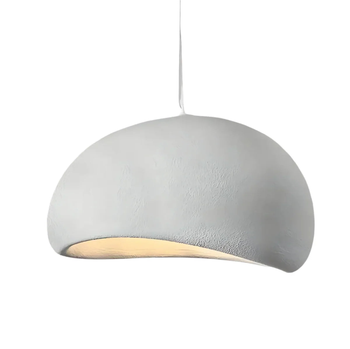 Wabi-Sabi Polystyrene Pendant Light, Spherical Dome Shade