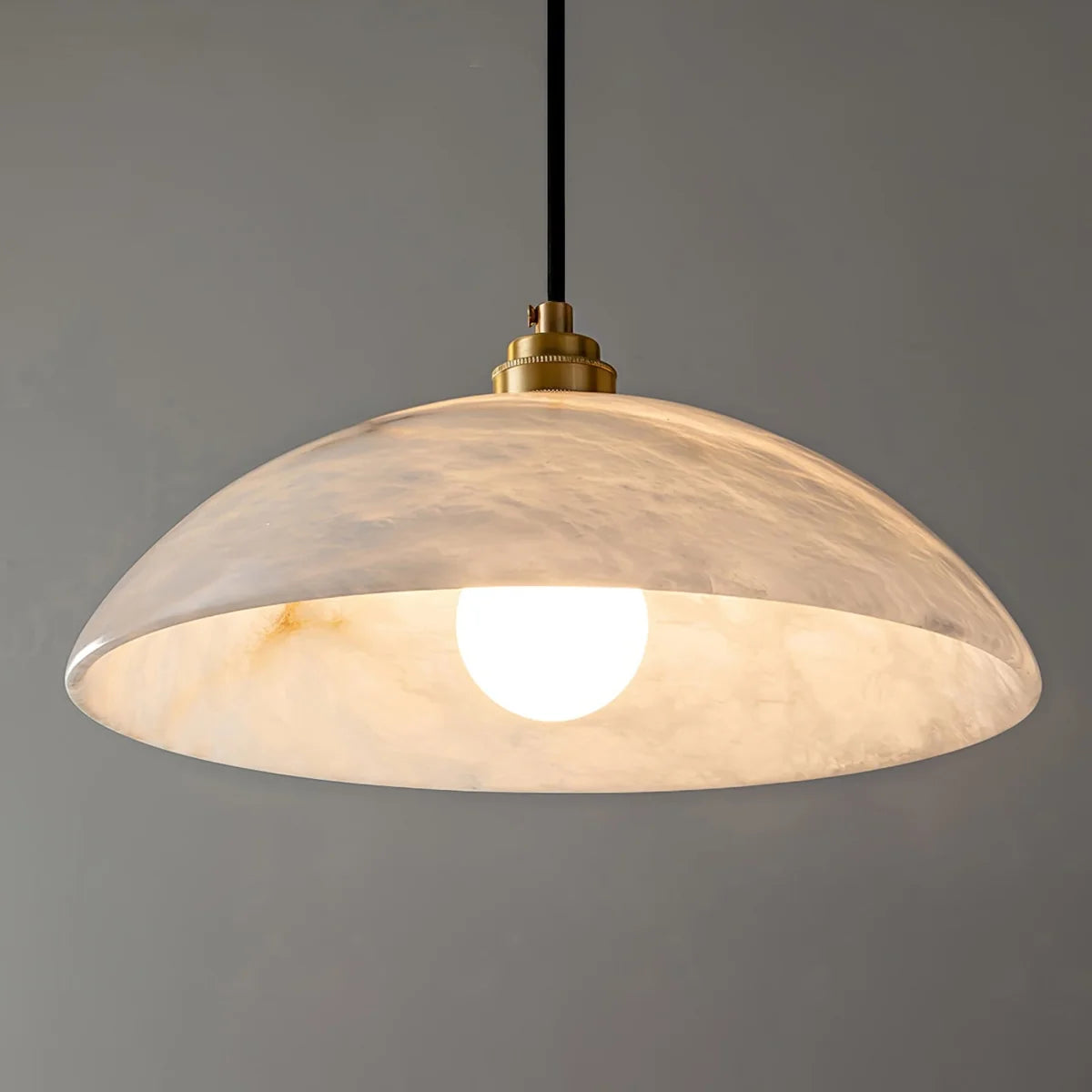 Marble and Copper Pendant Light for Dining Room