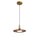 Nordic Walnut Wood Disc Pendant Light, Adjustable Cord