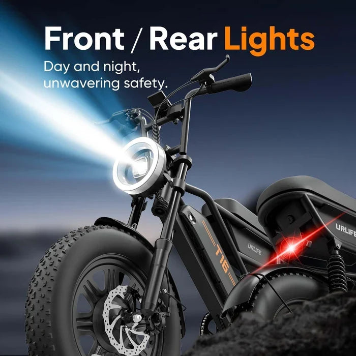 Fat Tire Electric Bike — 250W Motor, 48V 13Ah Removable Battery, Dual Suspension, Road-Legal Pedal Assist