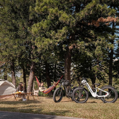 26" Electric Mountain Bike — 48V 25Ah Battery, 7-Speed, Dual Suspension, Hydraulic Disc Brakes