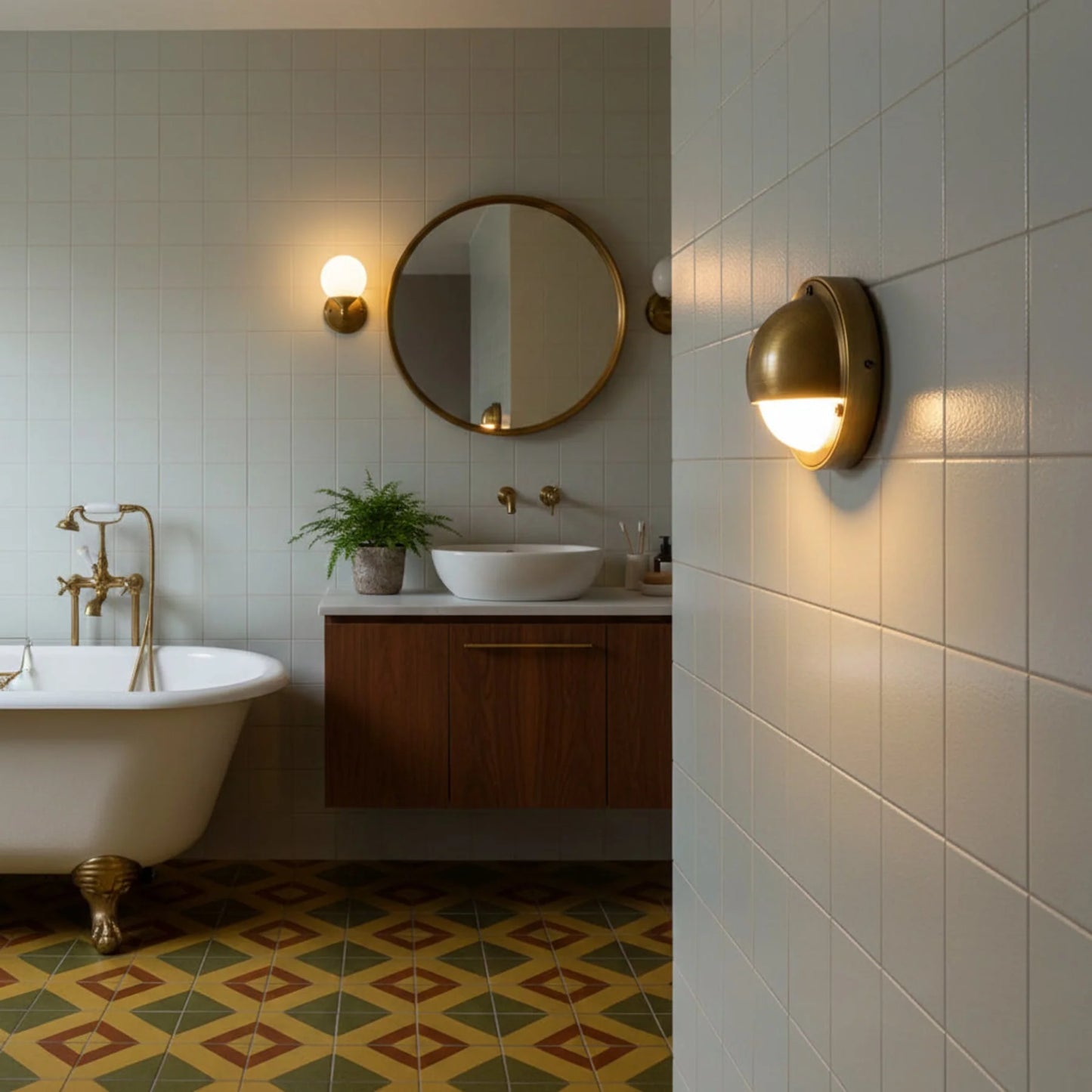 Modern Copper Wall Light, Dimmable Tri-Colour