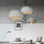 Wabi-Sabi Polystyrene Pendant Light, Spherical Dome Shade