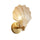 Brass and Glass Seashell Wall Light, E14 Bulb Base