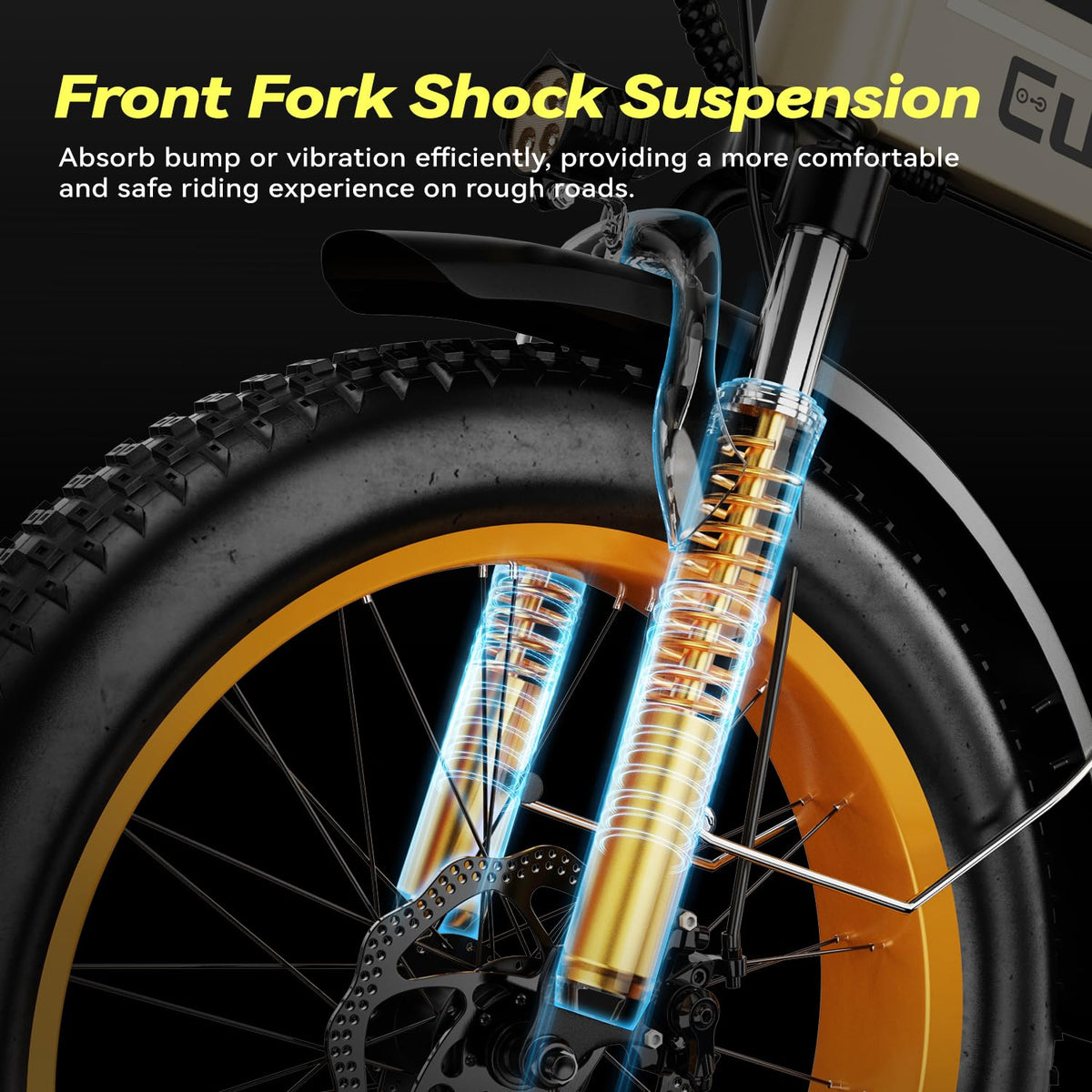 EUYBIKE F6-F Foldable Electric Bike — 1000W Peak Motor, 48V 20Ah Battery, 20" Fat Tire, Off-Road