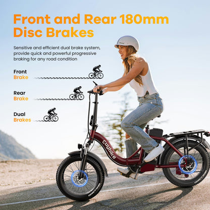 EUYBIKE Folding Electric Bike — 1000W Peak Motor, 48V 20Ah Battery, 20" Fat Tire, Off-Road