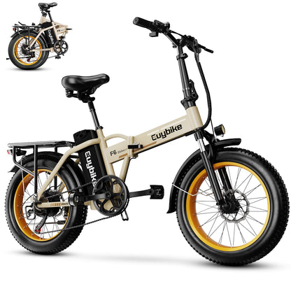 EUYBIKE F6-F Foldable Electric Bike — 1000W Peak Motor, 48V 20Ah Battery, 20" Fat Tire, Off-Road