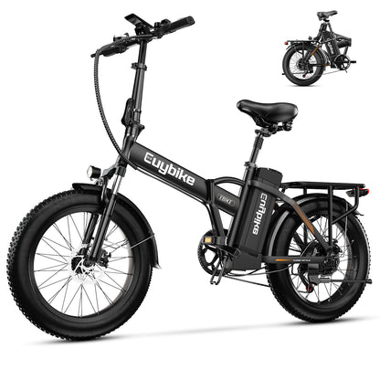 EUYBIKE F6-B Foldable Electric Bike — 1000W Peak Motor, 48V 20Ah Battery, 20" Fat Tire, Off-Road