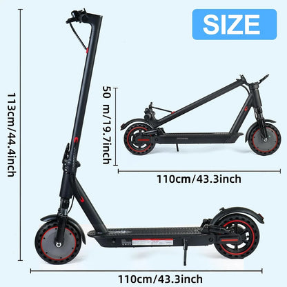 WQCJL W4 Pro Folding Electric Scooter – 10.4Ah Battery, Dual Suspension, Up to 35 km Range