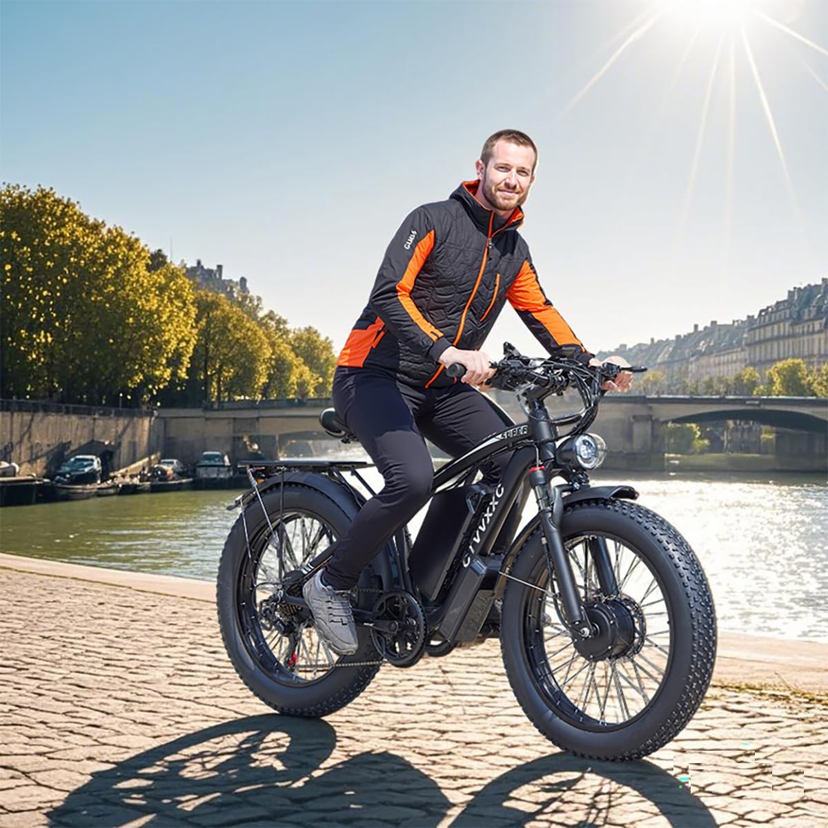 Fat Tire Electric Bike — 52V Removable Battery, 7-Speed, 24" All-Terrain Tyres