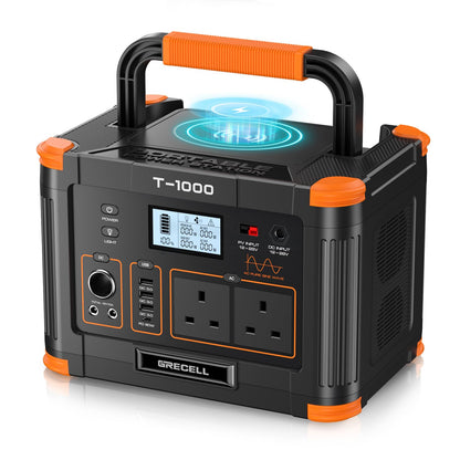 999Wh 1000W Portable Power Station — Solar Generator for Home Backup & Camping