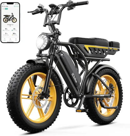 E-bike Fat Tire Electric Bicycle — 1500W Motor, 48V 15Ah Battery, 7-Speed, 20" Wheels, Off-Road