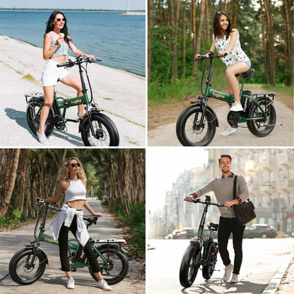 EUYBIKE F6-F Foldable Electric Bike — 1000W Peak Motor, 48V 20Ah Battery, 20" Fat Tire, Off-Road