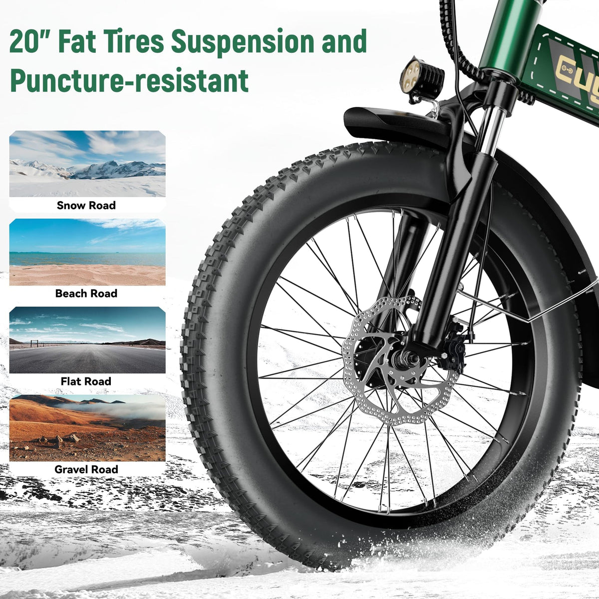 EUYBIKE F6-F Foldable Electric Bike — 1000W Peak Motor, 48V 20Ah Battery, 20" Fat Tire, Off-Road