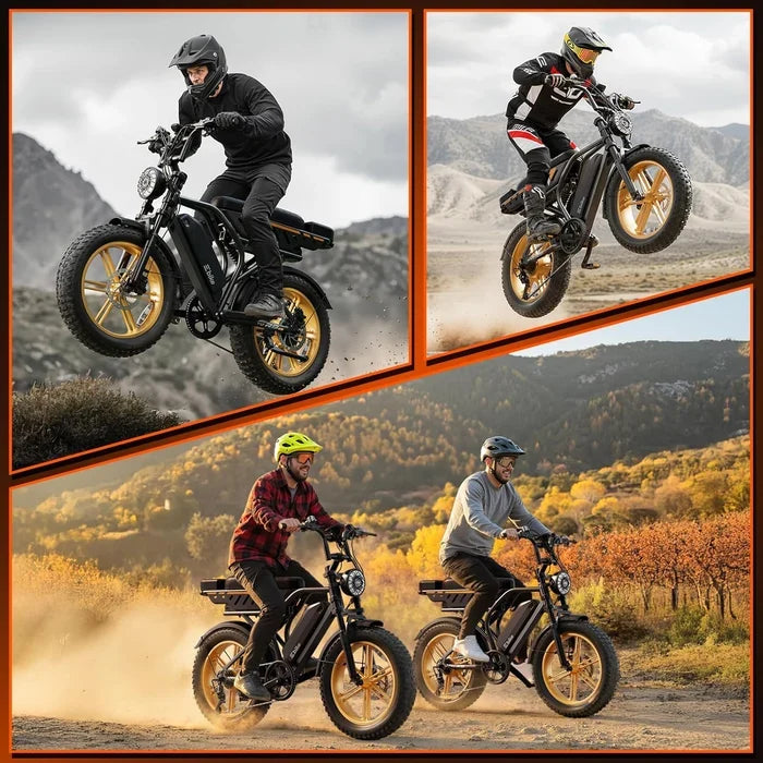 E-bike Fat Tire Electric Bicycle — 1500W Motor, 48V 15Ah Battery, 7-Speed, 20" Wheels, Off-Road