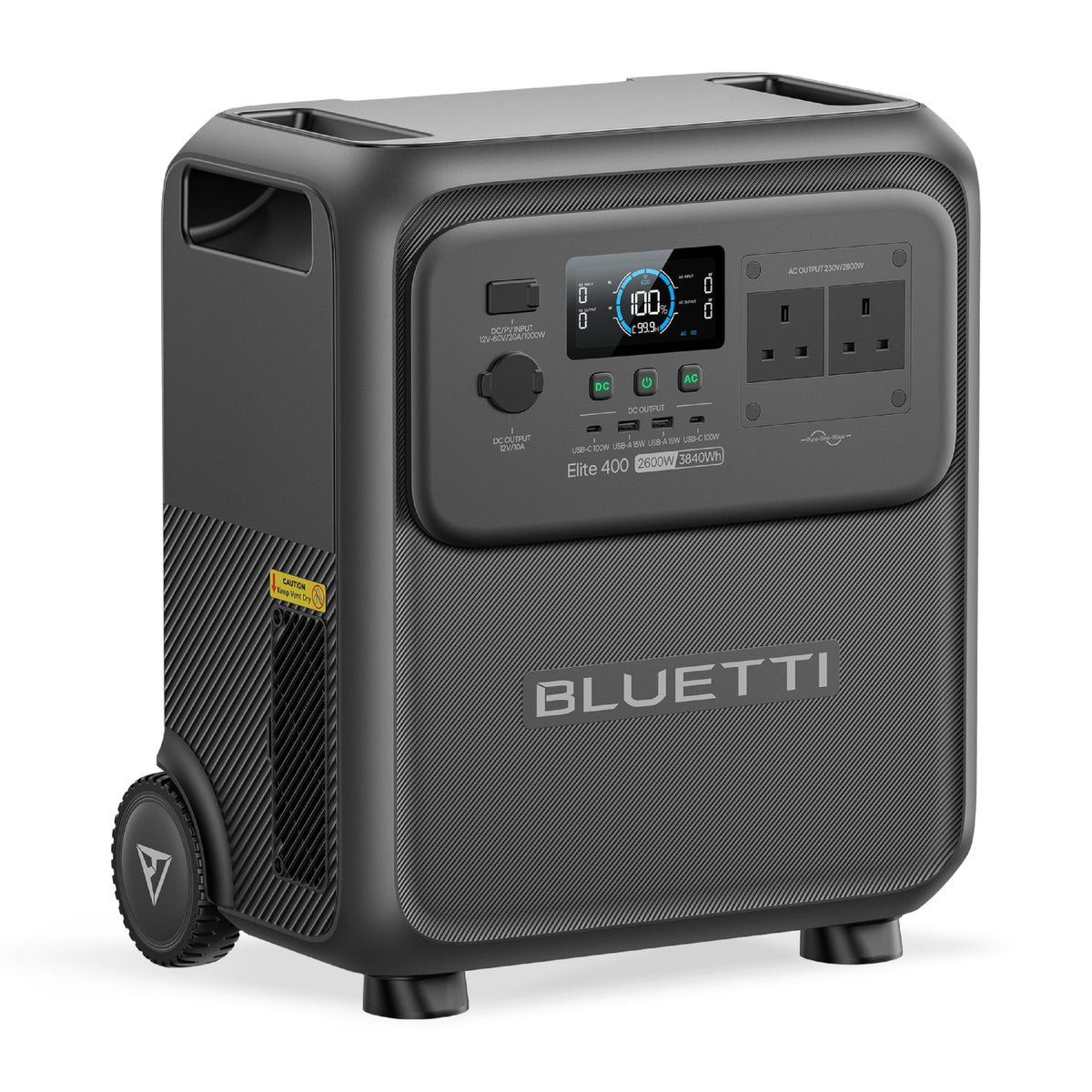 3840Wh Portable Power Station — 2600W LiFePO4 Battery Solar Generator for Home Backup & Camping