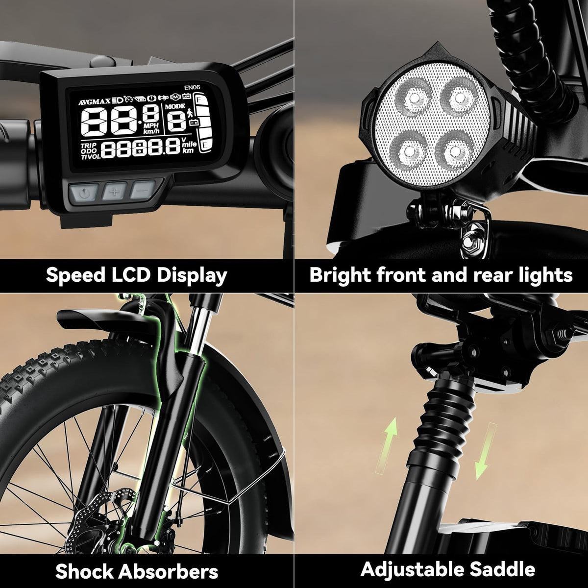 EUYBIKE F6-F Foldable Electric Bike — 1000W Peak Motor, 48V 20Ah Battery, 20" Fat Tire, Off-Road