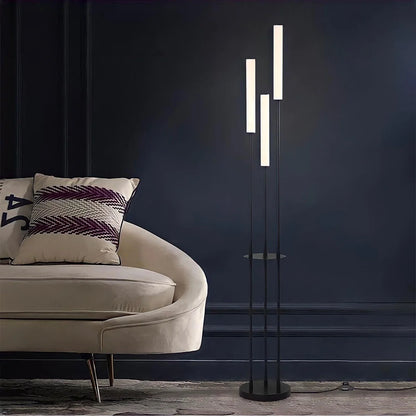 Modern 3-Light LED Floor Lamp With Dimmer