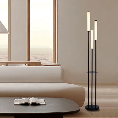 Modern 3-Light LED Floor Lamp With Dimmer