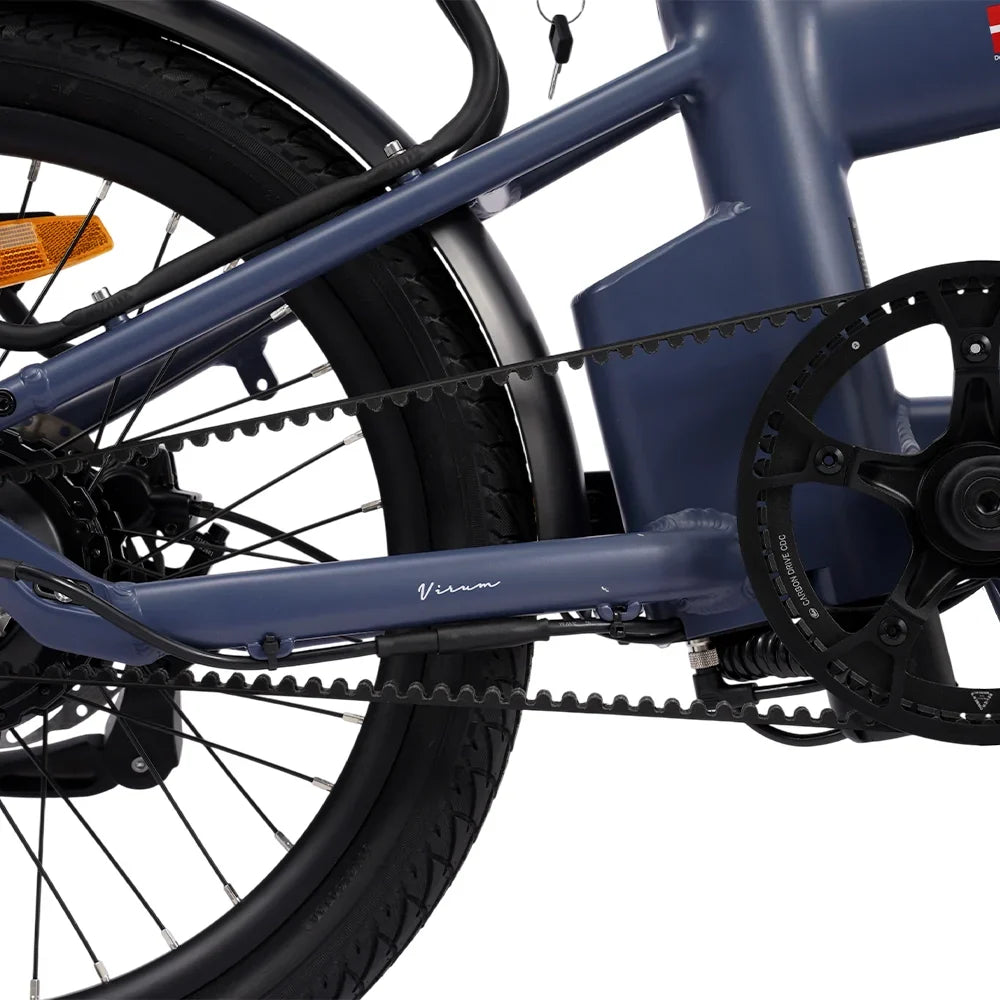 Virum Auto Folding E-Bike — Automatic 3-Speed, Carbon Belt Drive, Torque Sensor