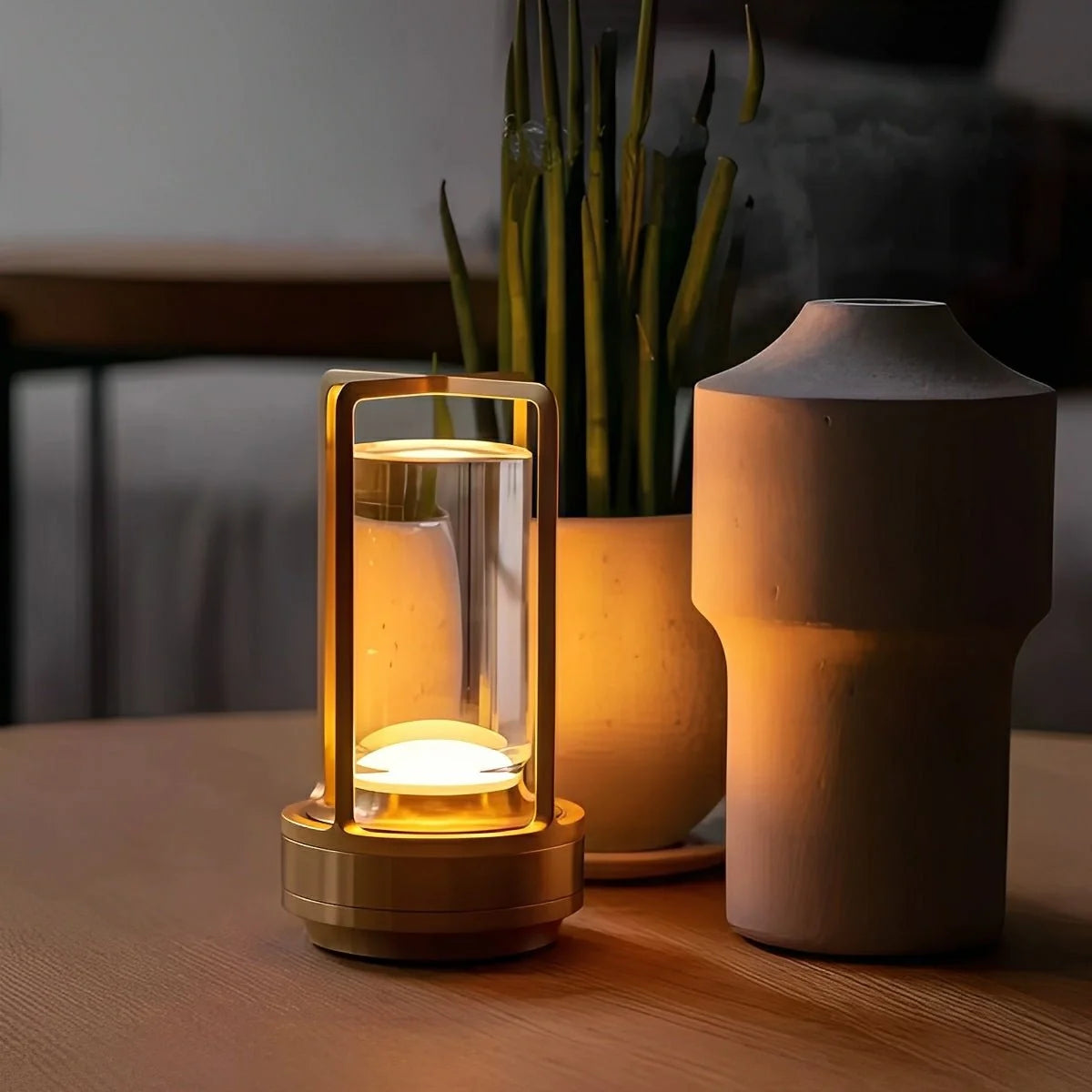 Cordless Lantern Lamp – Rechargeable Touch Dimmer
